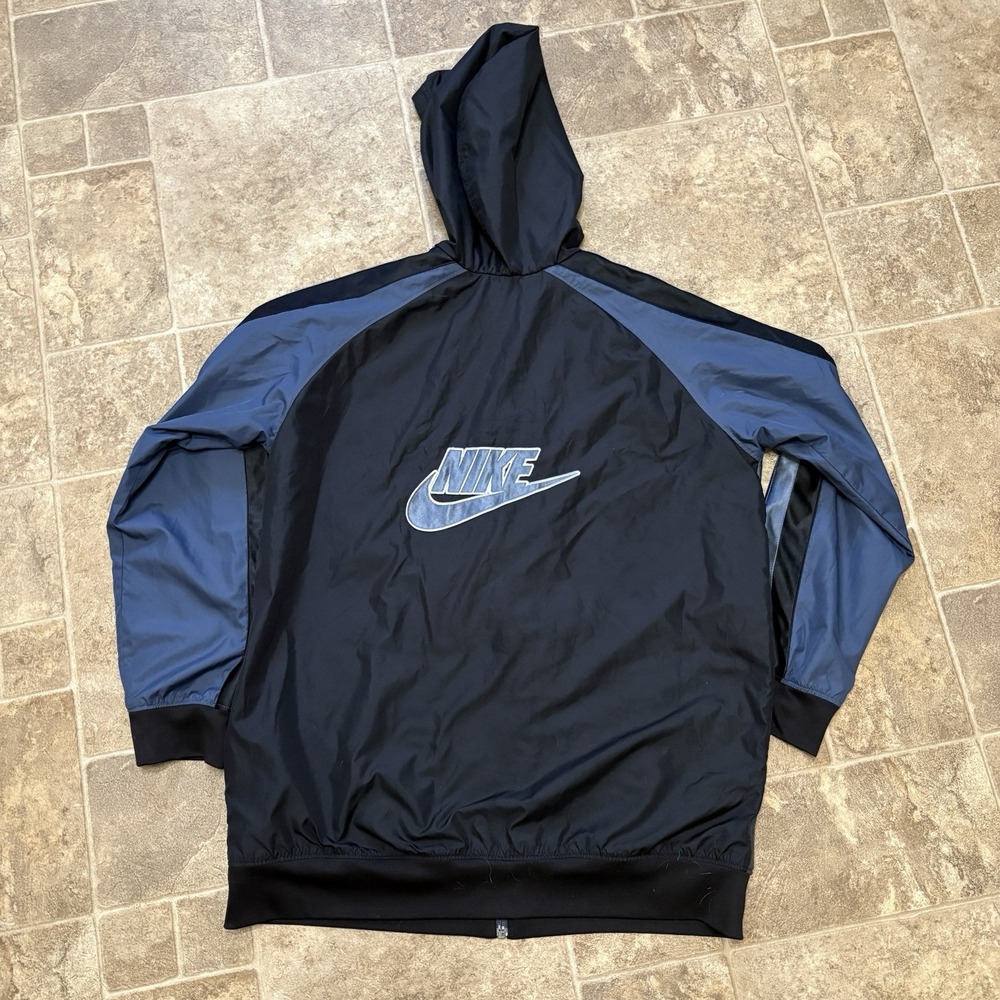 Vintage 90s Nike Youth XL 18-20 Satin Finish Windbreaker Big Logo Jacket